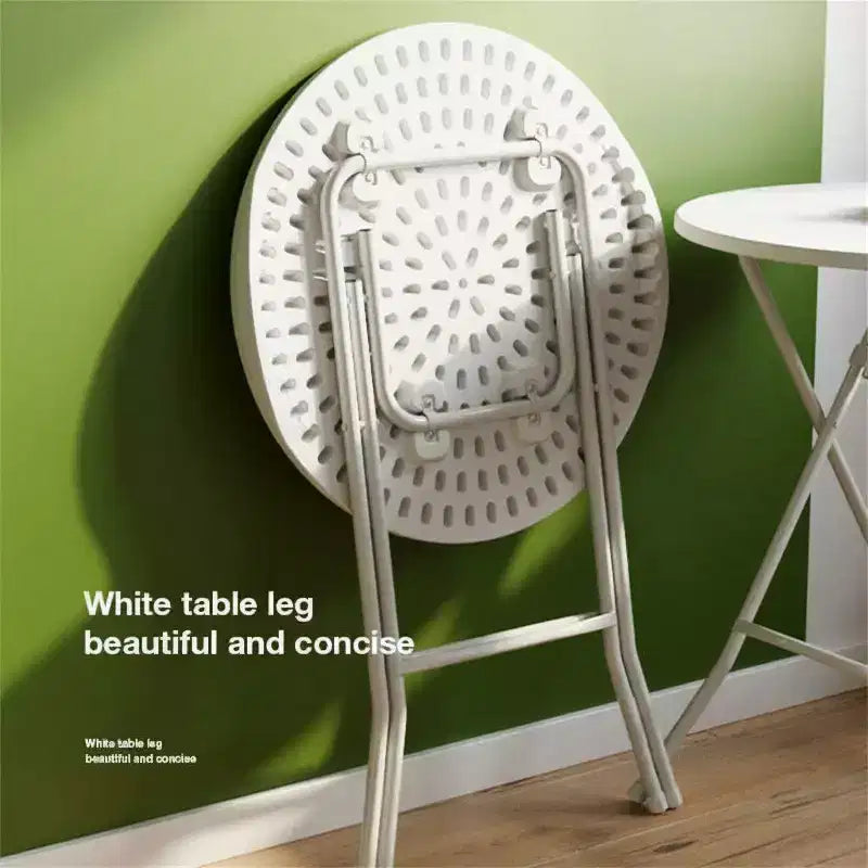 Table de cocktail pliante blanche haute, table pliante ronde de hauteur bar avec pieds amovibles pour banquets intérieurs et extérieurs pour fêtes, mariages, pique-niques