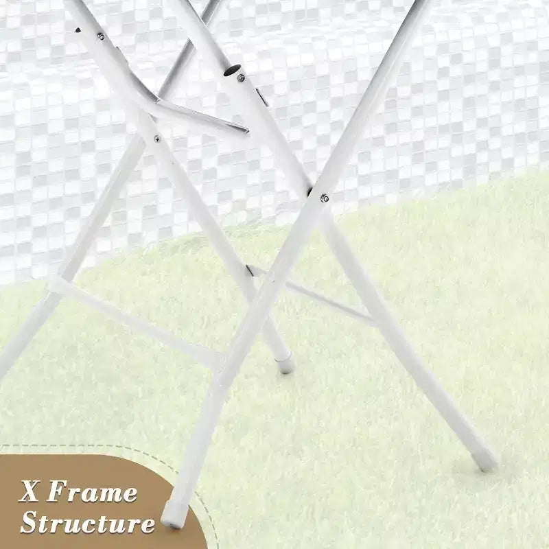Table de cocktail pliante blanche haute, table pliante ronde de hauteur bar avec pieds amovibles pour banquets intérieurs et extérieurs pour fêtes, mariages, pique-niques