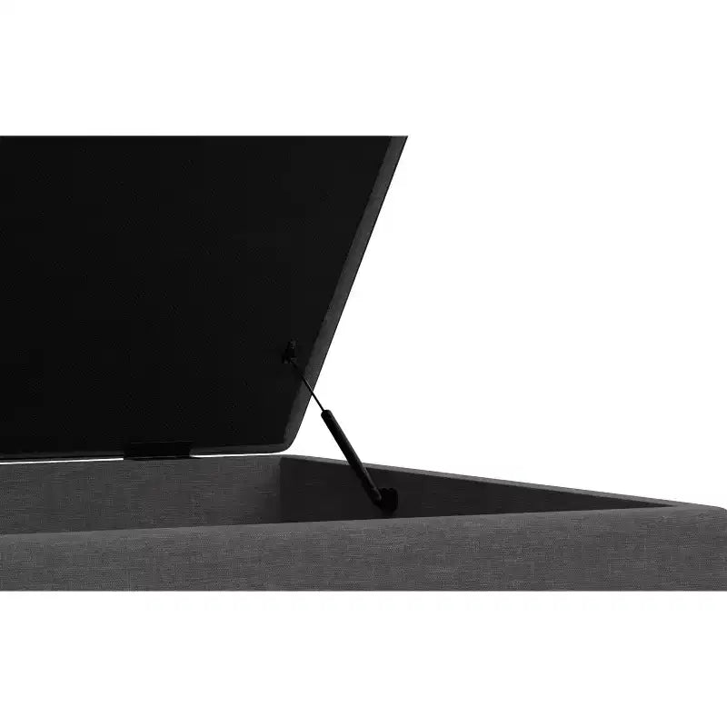 Pouffe de rangement/table basse carrée XL moderne du milieu du siècle, largeur 102 cm