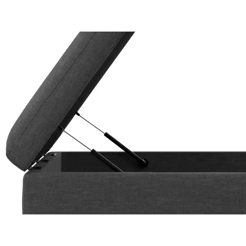 Pouffe de rangement/table basse carrée XL moderne du milieu du siècle, largeur 102 cm