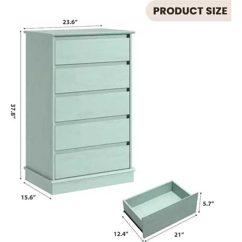 Commode haute pour chambre à coucher, commode verticale en bois avec rangement profond et organisateur de placard