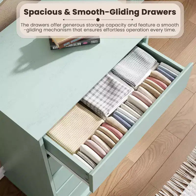 Commode haute pour chambre à coucher, commode verticale en bois avec rangement profond et organisateur de placard