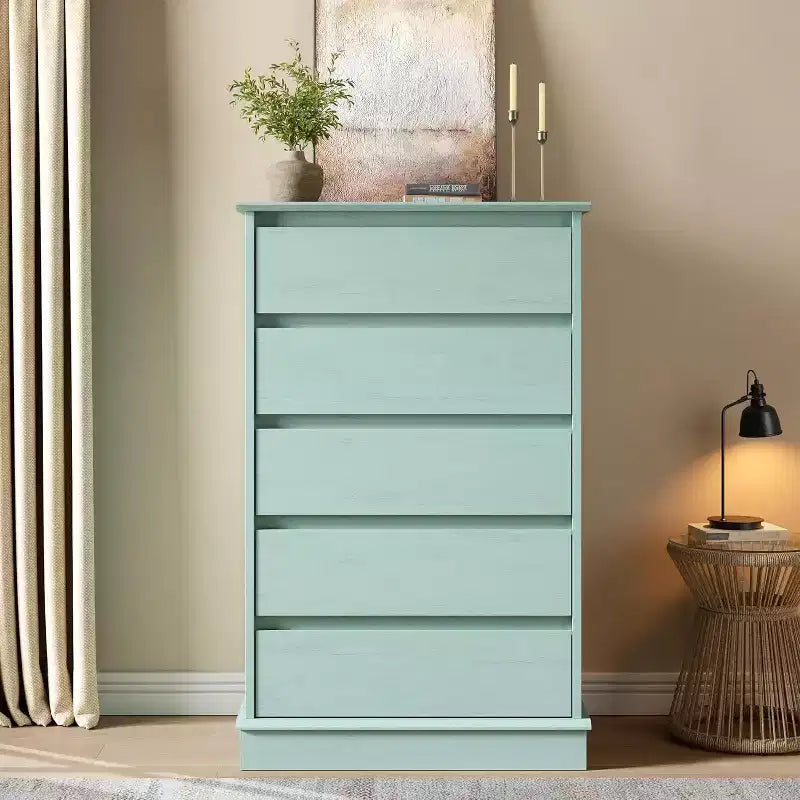 Commode haute pour chambre à coucher, commode verticale en bois avec rangement profond et organisateur de placard