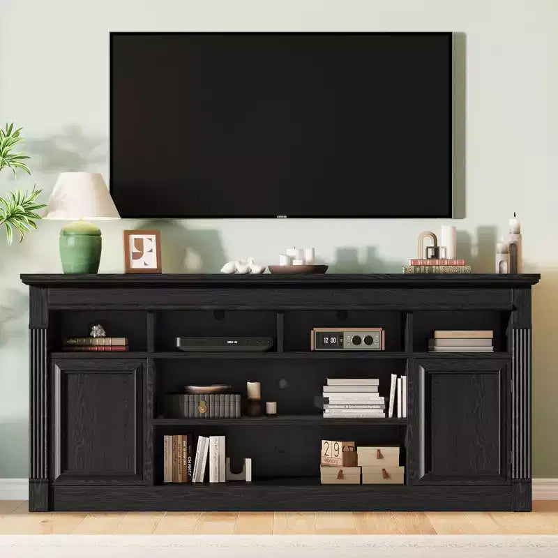 58 TV Stand for up to 75 inch TV, 33 Tall Entertainment Center, Farmhouse TV Stands Media Console for Living Room