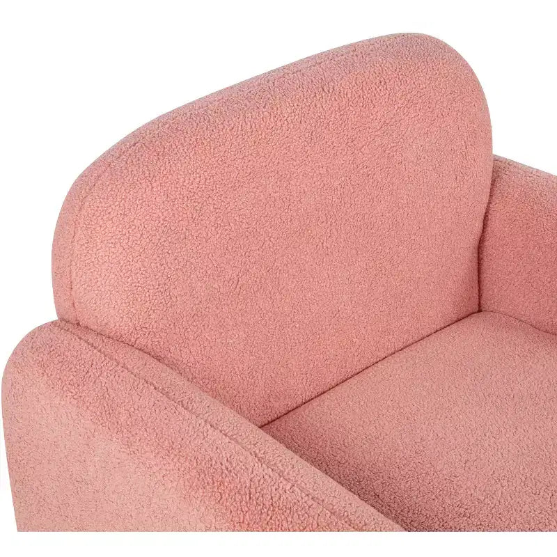 Fauteuil d'appoint moderne en polaire Teddy, canapé simple avec oreiller