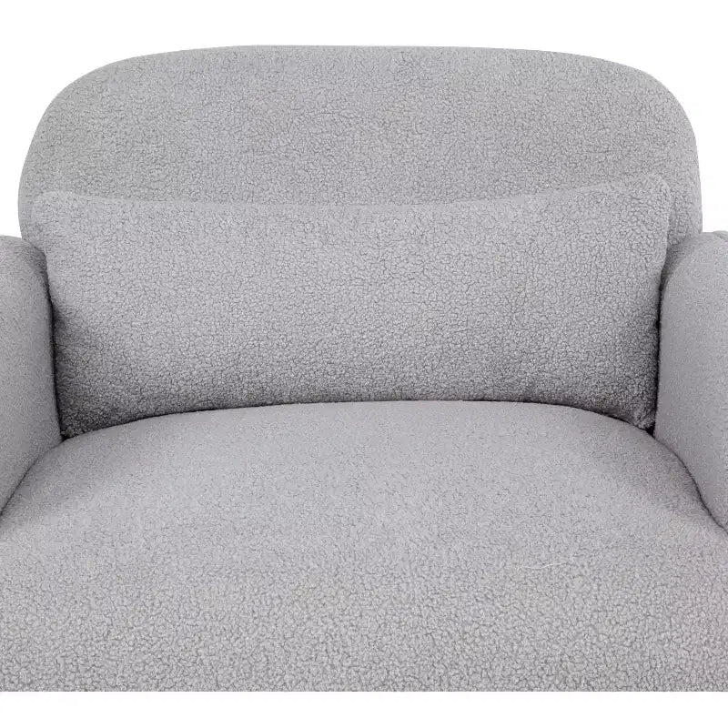 Fauteuil d'appoint moderne en polaire Teddy, canapé simple avec oreiller