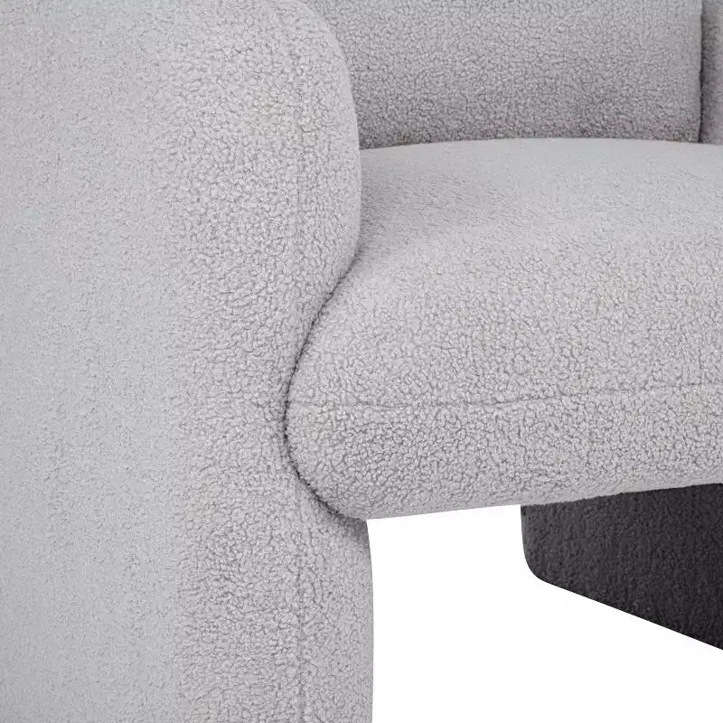 Fauteuil d'appoint moderne en polaire Teddy, canapé simple avec oreiller