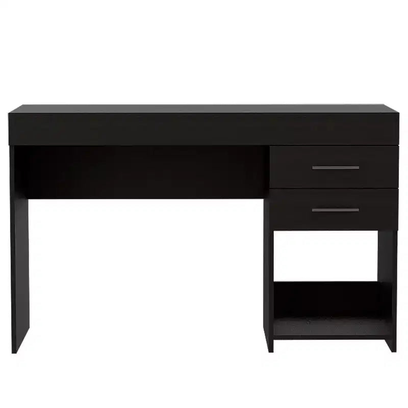 Bureau informatique moderne de 120 cm avec 2 tiroirs, étagère ouverte et armoire pour le bureau à domicile