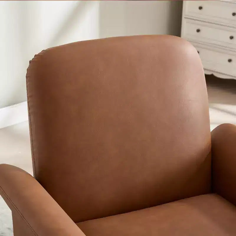 Fauteuil d'appoint moderne pivotant à 360° avec revêtement en lin et base en bois