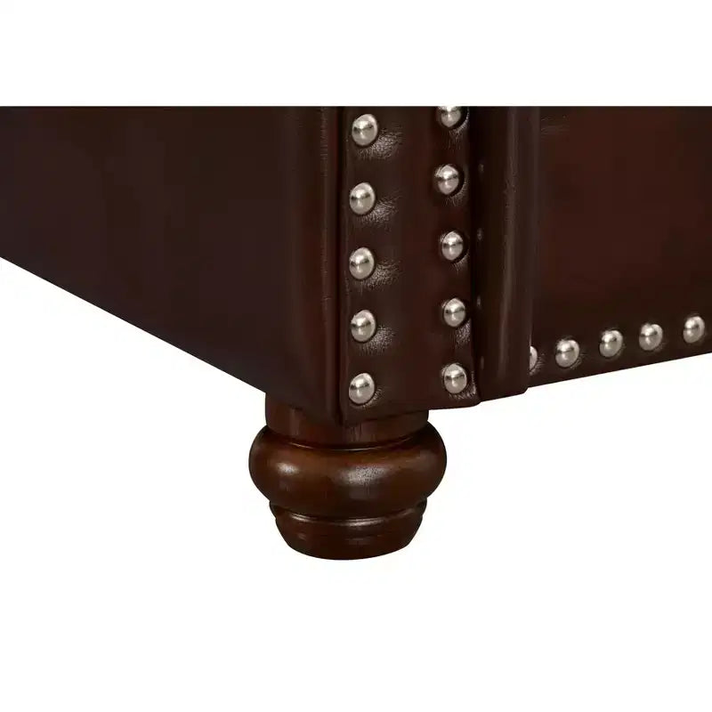 Canapé individuel moderne en similicuir de 35,8" avec pieds en bois pour salon et bureau