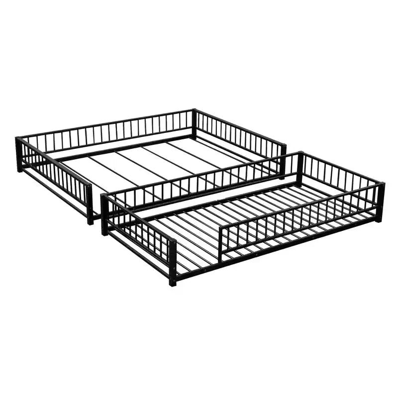 Étagère ovale à 5 niveaux Triple Large – Étagères d'exposition industrielles, marron 140 cm