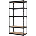 5-Tier Heavy Duty Metal Shelving Unit (30 x 12 x 60, Black) C 2000 lbs Capacity Storage Rack for Garage, Kitchen, Pantry, Basement & Laundry