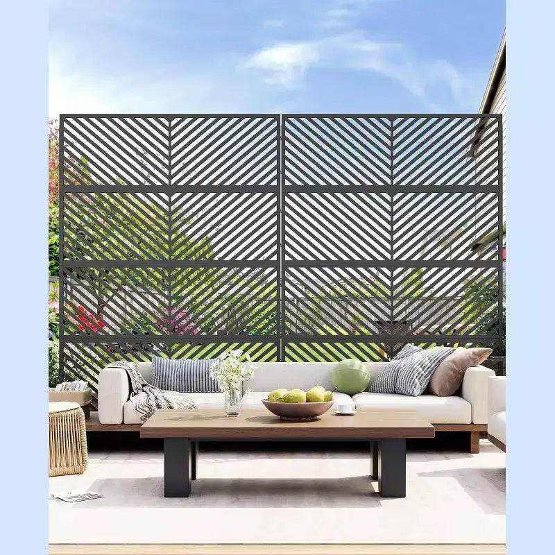 Paravent métallique, paravent en fer forgé noir 120x180cm, pour cloison de salon ou chambre à coucher