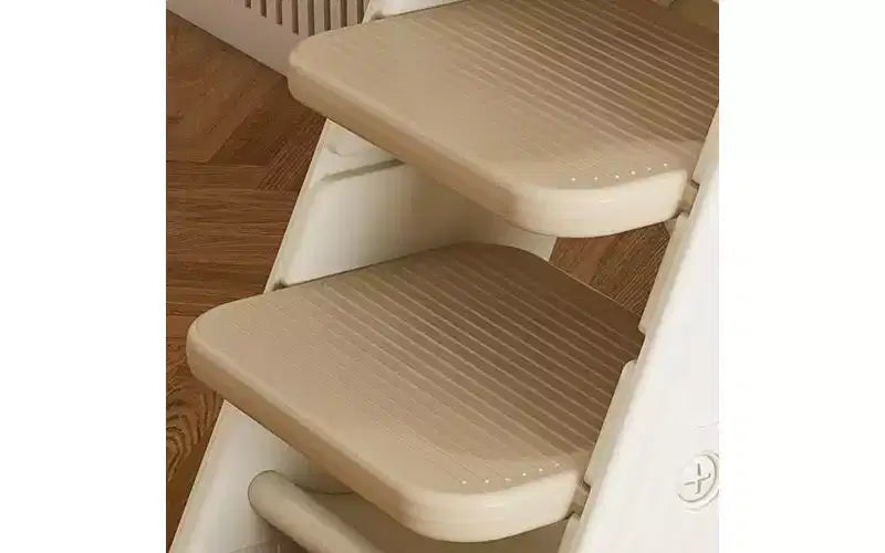Chaise haute 3 en 1 réglable en hauteur pour enfant avec harnais 5 points et plateau amovible, Blanche