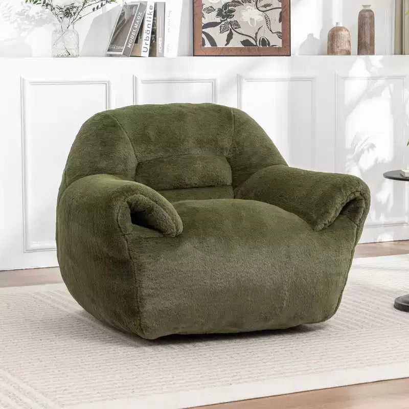 Pouf géant en fausse fourrure avec mousse à mémoire de forme pour adultes et enfants