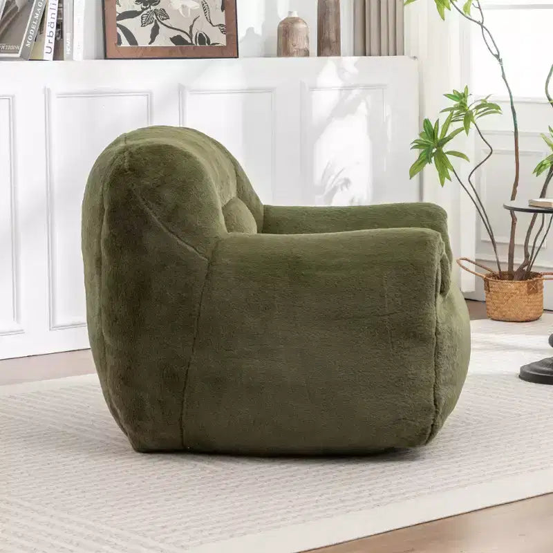 Pouf géant en fausse fourrure avec mousse à mémoire de forme pour adultes et enfants