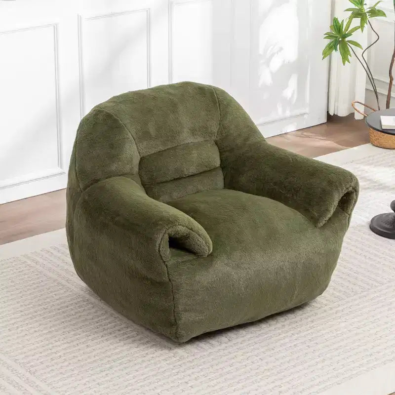 Pouf géant en fausse fourrure avec mousse à mémoire de forme pour adultes et enfants