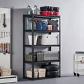Étagères de rangement de garage en acier robuste à 5 niveaux, 907 kg, 45,7x101,6x182,9 cm, Noir